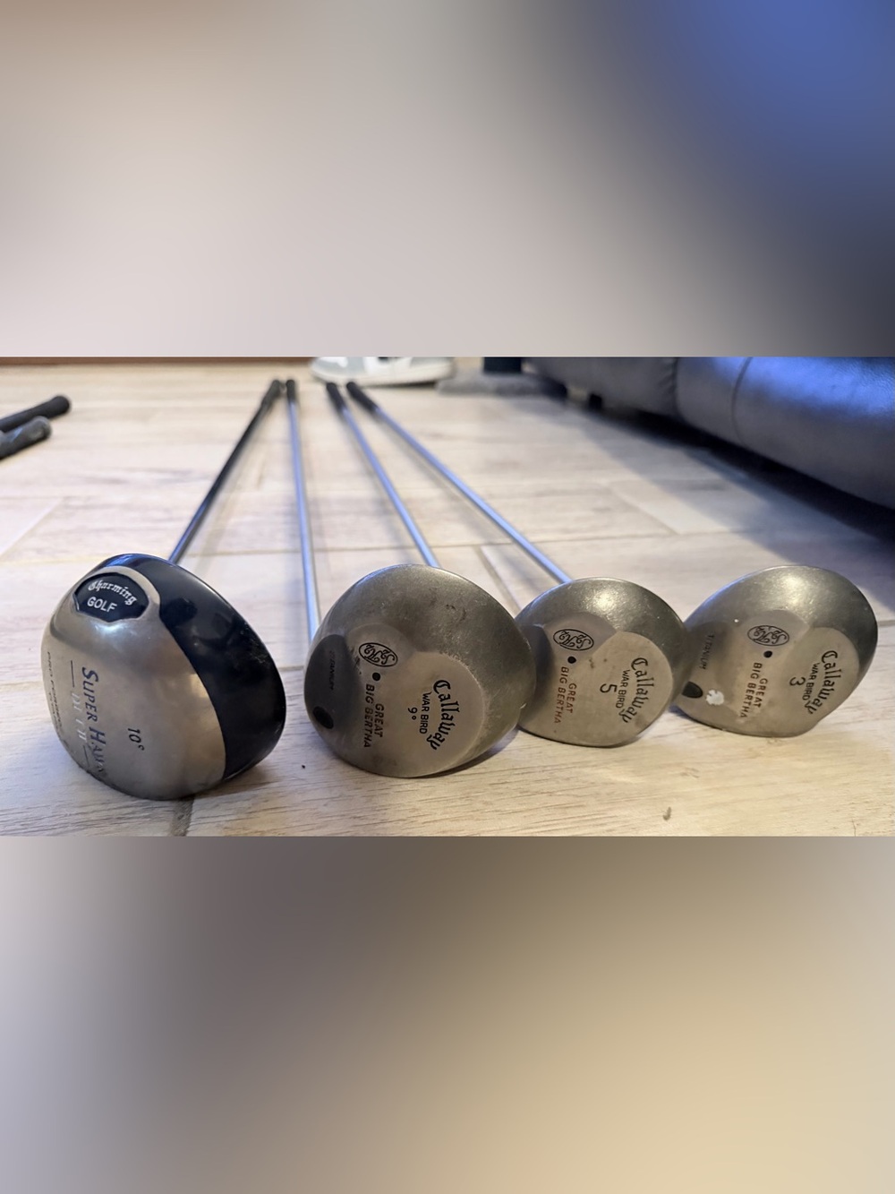 Vtg Callaway Big Bertha War Bird Golf Club Set – 3 5 9 Woods + 10° Driver RHand